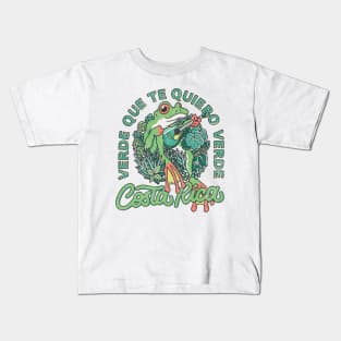 funny frog costarica Kids T-Shirt